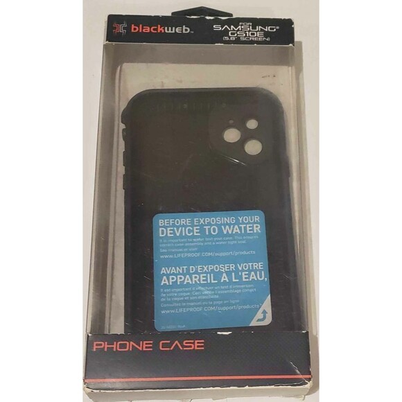 Samsung Galaxy S10E. GS10E BLACKWEB Rugged Phone Case BLACK, 5.8" SCREEN, NEW - Picture 1 of 2